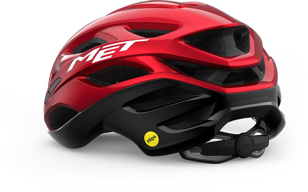 Met Estro MIPS Black Red Metallic Glossy - Casco per bici da corsa